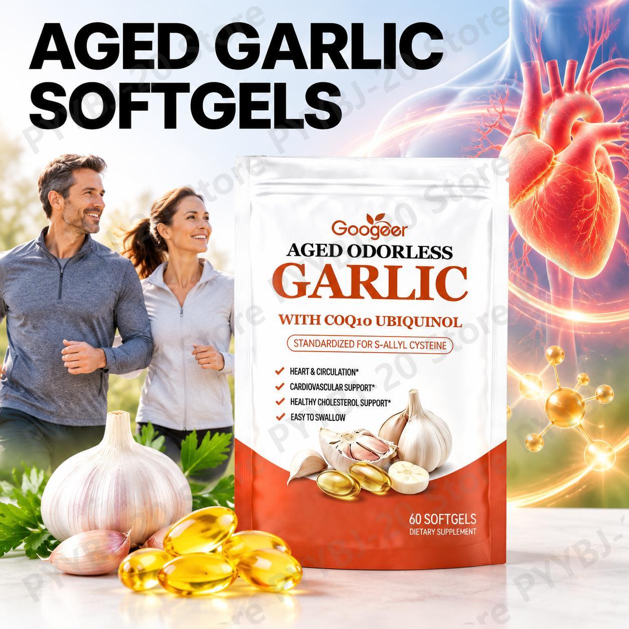 Coq10 Ubiquinol Softgel - Googeer Capsule Morbide di Aglio Invecchiato